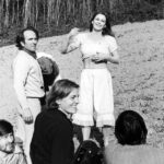 Liliana Cavani with Giulio Albonico (photography director) and Lucia Bosè - The Guest, 1971