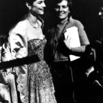 Liliana Cavani con Charlotte Rampling. Foto Mario Tursi - Il portiere di notte, 1974