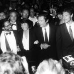 Festival di Cannes 1981. Liliana Cavani tra Renzo Rossellini e Marcello Mastroianni; a destra Ken Marshall - La pelle, 1980