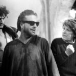 Liliana Cavani con Mickey Rourke e Paco Reconti. Foto Paul Ronald - Francesco, 1989